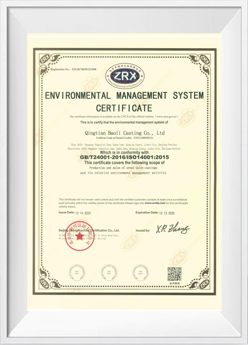 Environmental Management System Certificate